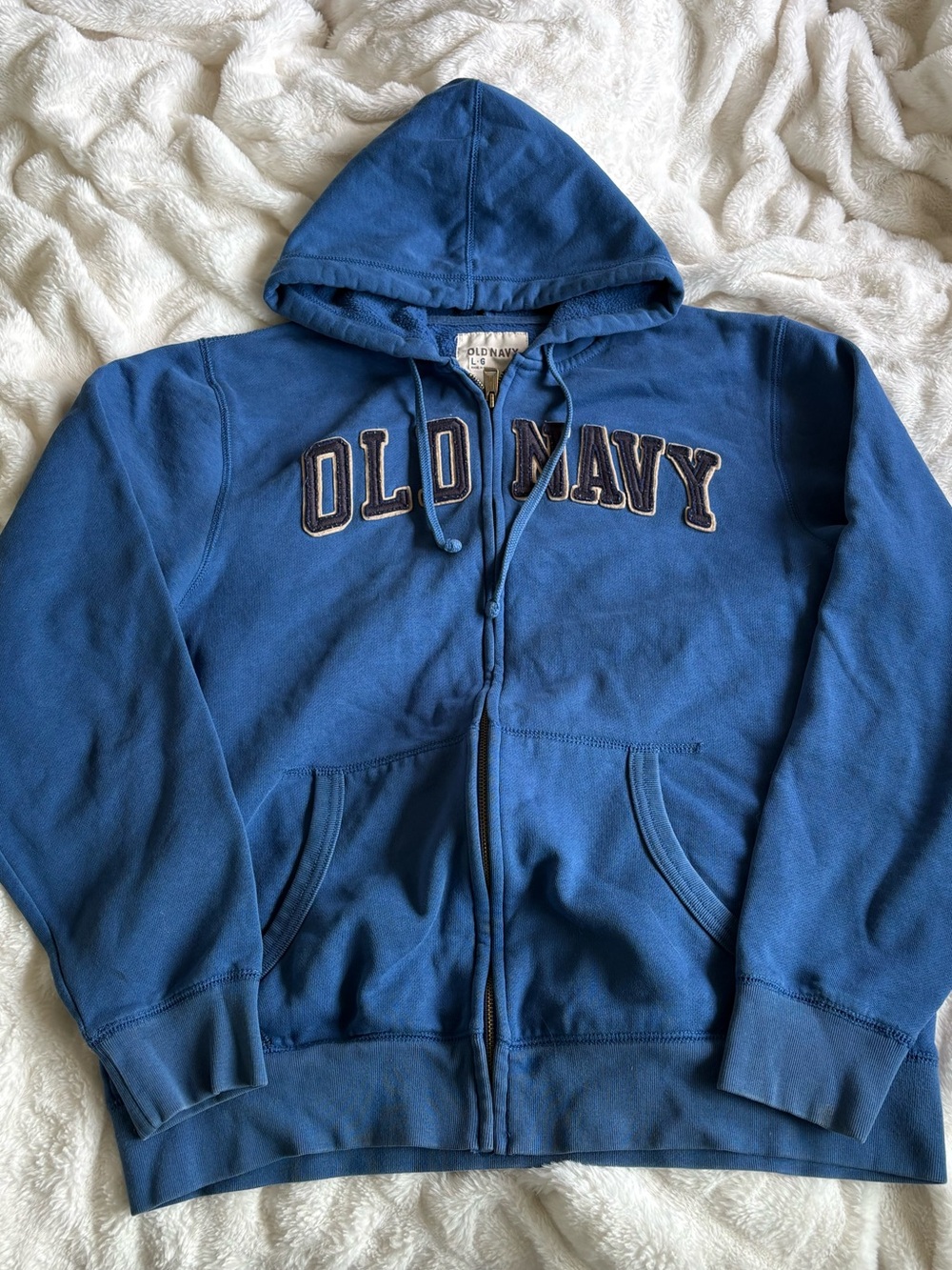 Old Navy Men's Royal Blue Full-Zip Hooded Jacket